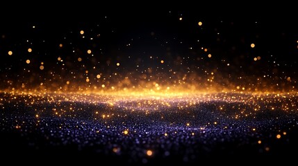 Naklejka premium Golden and Purple Glitter Sparkle Background