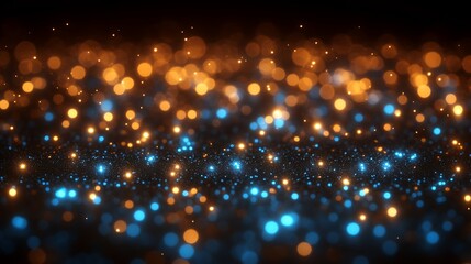 Fototapeta premium Abstract Background Of Blue And Orange Lights