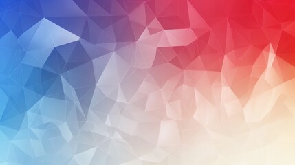 Obraz premium Abstract red, blue, white polygonal background.