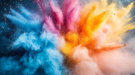 Fototapeta premium Vibrant color explosion studio abstract art dynamic environment