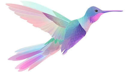 Colorful Hummingbird in Flight