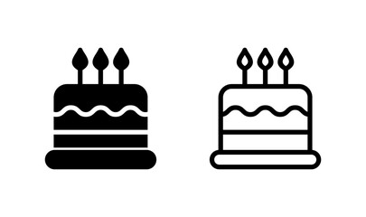 Cake icon logo design. Cake sign and symbol. Birthday cake icon