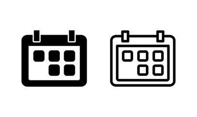 Calendar icon logo design. Calender sign and symbol. Schedule icon symbol