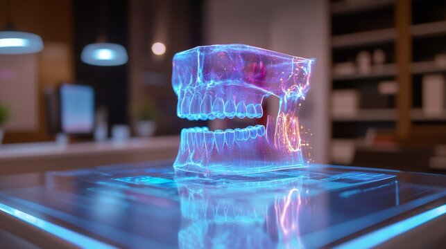 Holographic Jaw Model Digital Dentistry Innovation