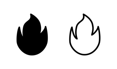 Fire icon logo design. fire sign and symbol