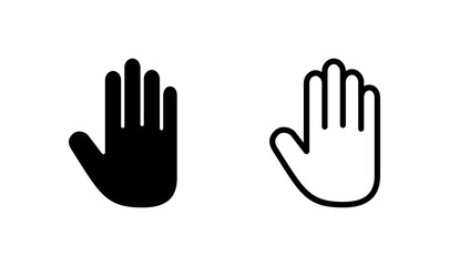 Hand icon logo design. hand sign and symbol. palm