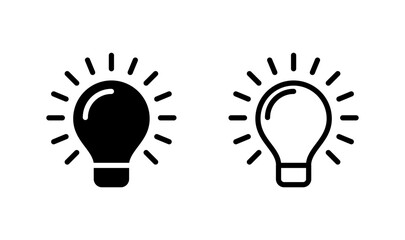 Lamp icon logo design. Light bulb sign and symbol. idea symbol.
