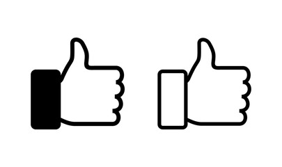 Like icon logo design. Thumbs up sign and symbol. Hand like