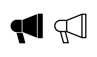 Megaphone icon logo design. Loudspeaker sign and symbol