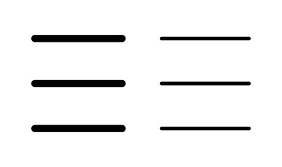 Menu icon logo design. web menu sign and symbol. hamburger menu symbol