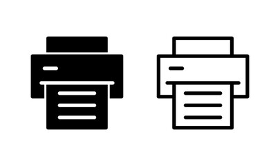 Print icon logo design. printer sign and symbol