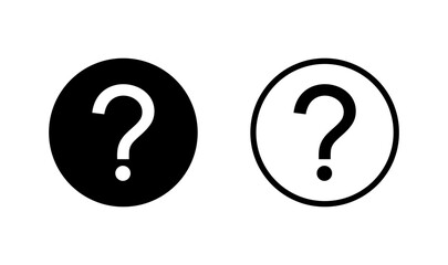 Question icon logo design. question mark sign and symbol