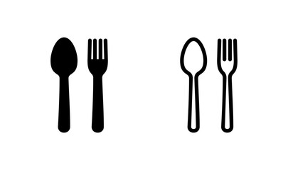 spoon and fork icon logo design. spoon, fork and knife icon vector. restaurant sign and symbol