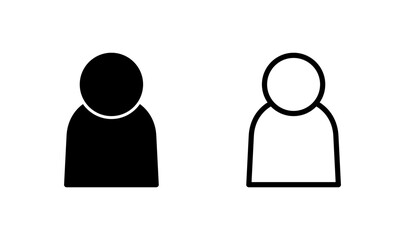 User icon logo design. person sign and symbol. people icon.