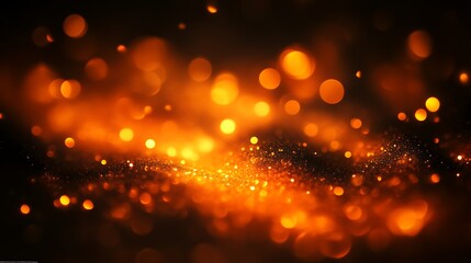 Obraz premium Abstract Orange Glitter Lights Background Bokeh