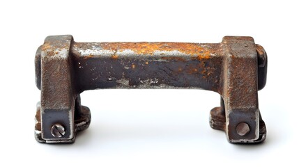 Rusty Metal Handle: Industrial Artifact Close-Up