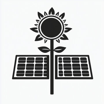 recommend clip art: Sunflower solar panel logo icon vector illustration. Solar energy business icon symbol. Alternative renewable electricity source 