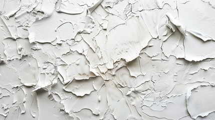 White Plaster Wall: Bloated and Pluff Texture Background.
