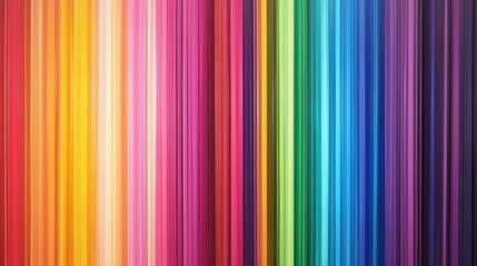 Obraz premium Vibrant Vertical Stripes Of Rainbow Hues Abstract Art
