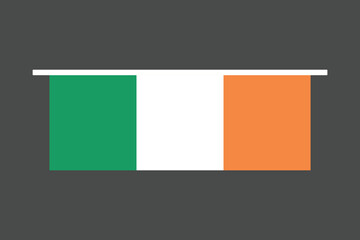 Ireland flag, The flag of Ireland, Flag of Ireland national country symbol illustration Vector, Rectangle Ireland flag illustration, Flat vector illustration
