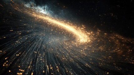 A mesmerizing cosmic swirl depicting the beauty of a galaxy in motion.