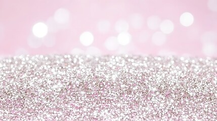 Shimmering Glitter Background: Pink & Silver Sparkle