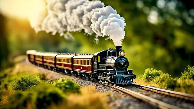 a train  and  smoke