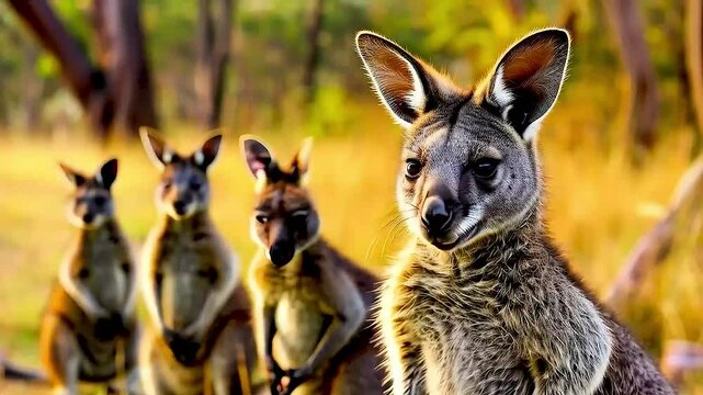 a group of kangaroos