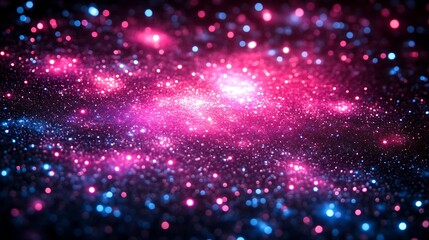 Obraz premium Abstract Pink and Blue Galaxy Sparkle Background