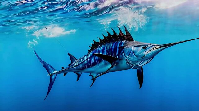a blue marlin fish