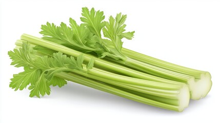 fresh celery. fresh celery on white background