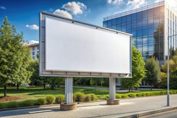 Fototapeta premium blank billboard on the road generative ai