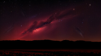 Fototapeta premium Milky Way Galaxy Night Sky Mountains Starscape Landscape