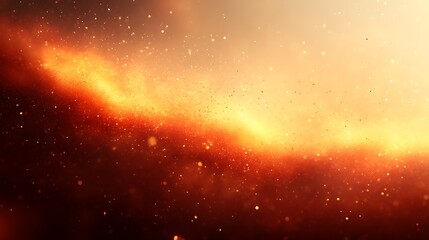 Fototapeta premium Golden and Red Sparkles Floating in Air