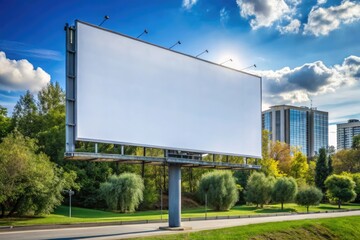 Obraz premium blank billboard on the road generative ai