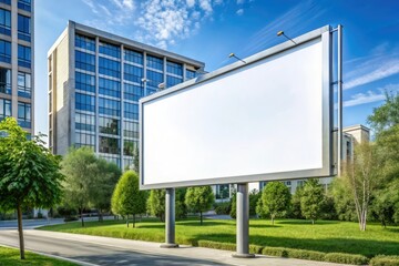 blank billboard on the road generative ai