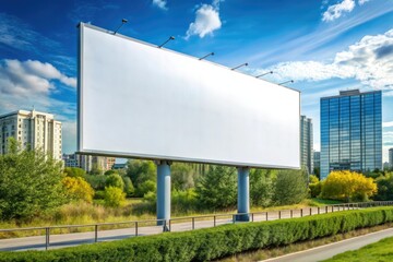 Obraz premium blank billboard on the road generative ai