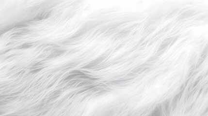 Close-up of White Fur Texture
