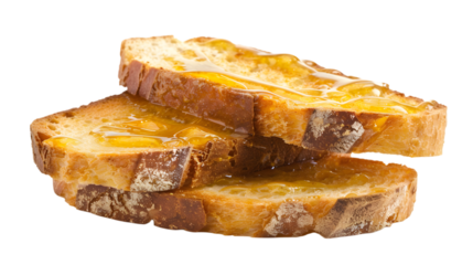 Slice of delicious toasted bread, isolated on white background 