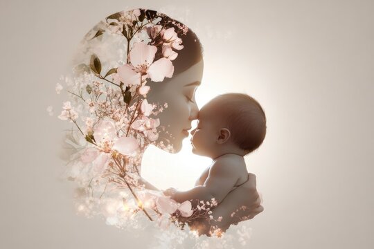 Maternal connection - intimate narrative honoring the beauty of mother baby relationship, pregnancy challenges, family happiness, importance of compassion, love, and medical guidance.