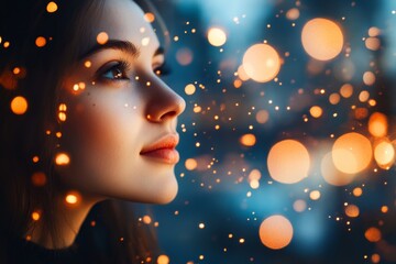 A detailed image of brain activity during meditation, with glowing patterns representing mindfulness and intelligence