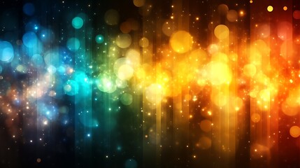Fototapeta premium Abstract Rainbow Lights Background With Bokeh Effects