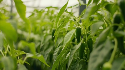 Obraz premium hydroponic chilies