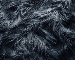 Naklejka premium Dark Gray Fur Texture with Lighter Gray Highlights