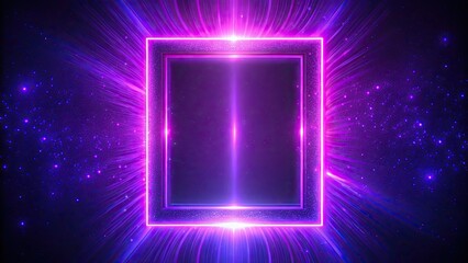 Obraz premium Vertical short video: Animated purple rectangle frame loops on an abstract backdrop.