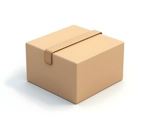 Package box with tracking icon 3D render icon isolated on transparent background cutout ia