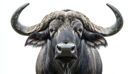 buffalo. buffalo on white background. animal
