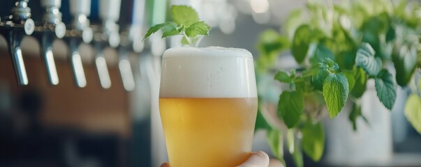 Experience the joy of foamy lagers cascading from taps at a beer festival, creating a frothy celebration of brewing Enjoy the golden hues and creamy textures in each glass, capturing the essence of