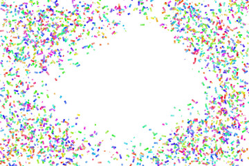 Falling confetti on a transparent background,