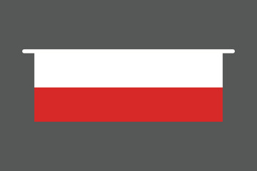 Poland flag, The flag of Poland, Flag of Poland national country symbol illustration Vector, Rectangle Poland flag illustration, Flat vector illustration
